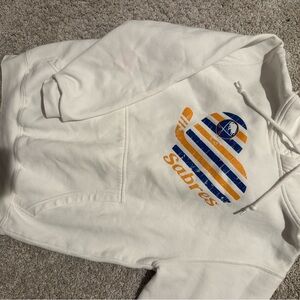 Fanatics White and Blue Sabres Hoodie